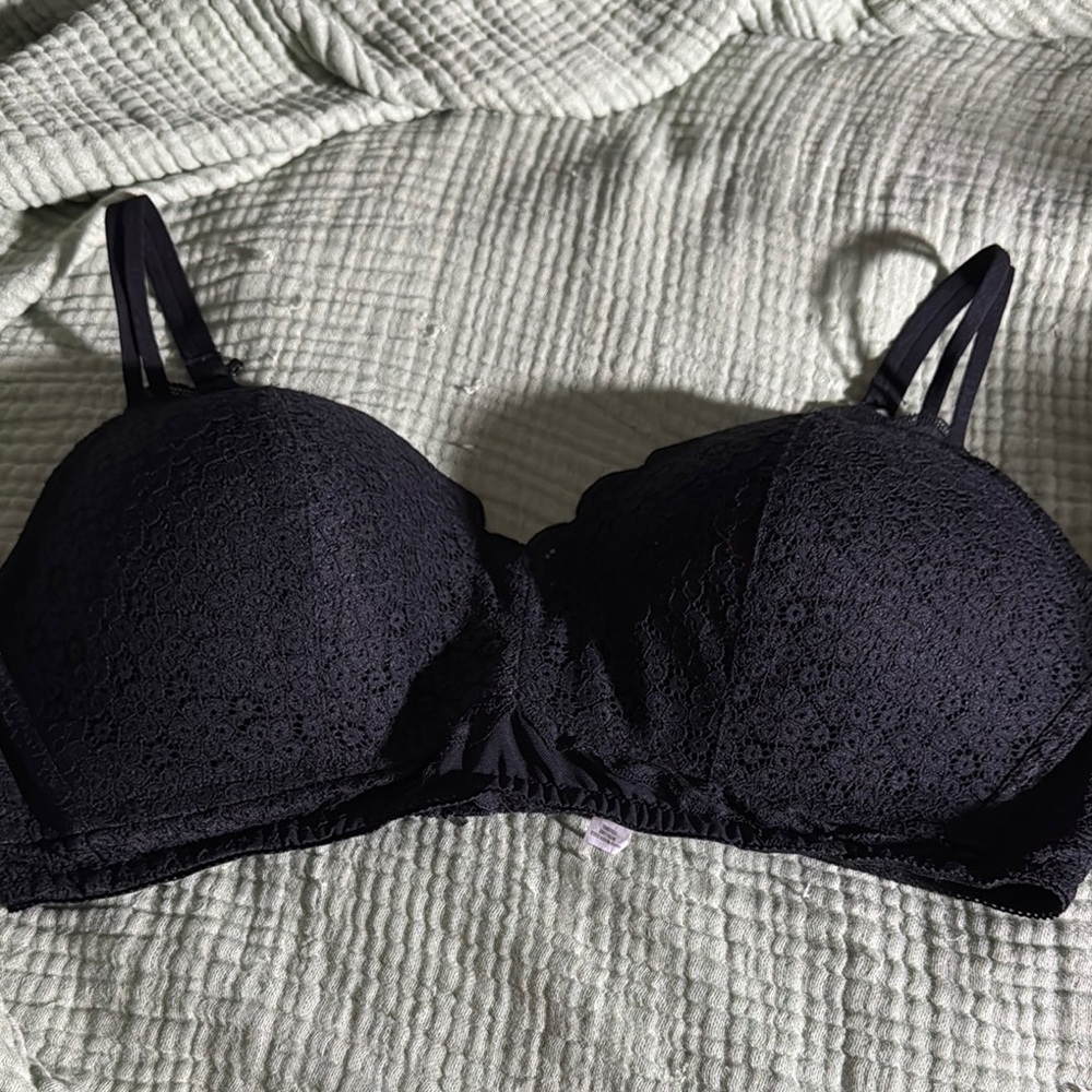 Aerie Black Lace Bra wireless